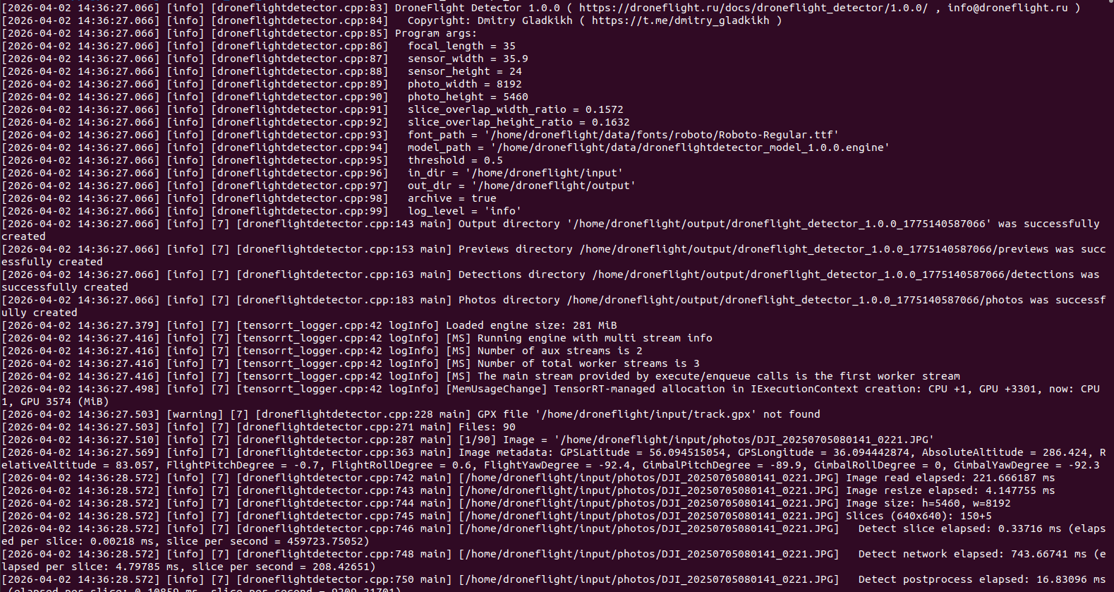 DroneFlight Detector